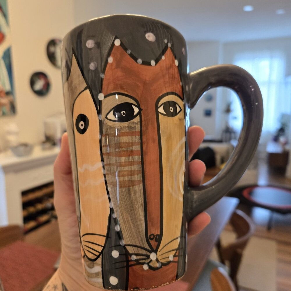 Collectible Laurel Birch Vintage 1997 Tall Mug with Cats